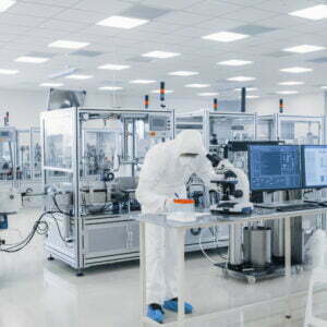 shot of sterile pharmaceutical manufacturing laboratory where sc