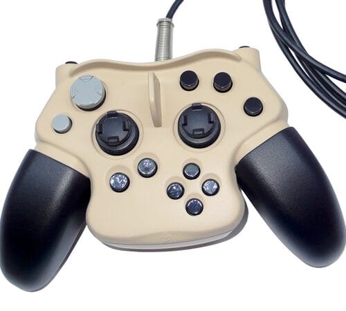 Beige spelkontroll med kabel