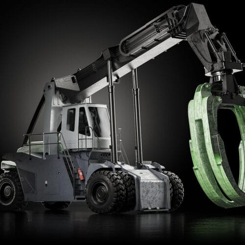 Industrimaskin med stor gripklo