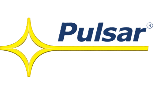 Pulsar logotyp med gul stjärna