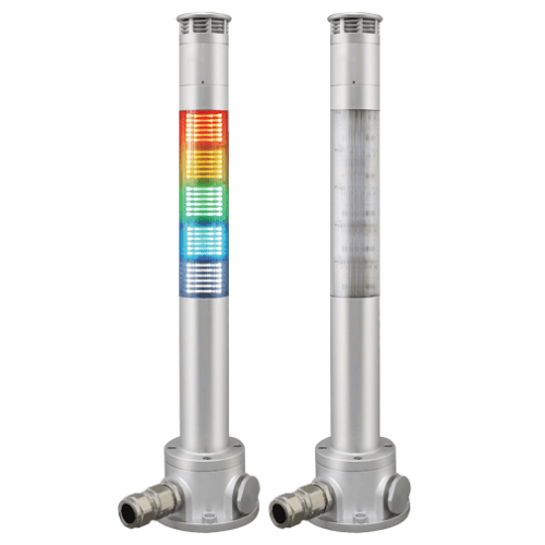 Industriell signallampa med flerfärgade LED-segment