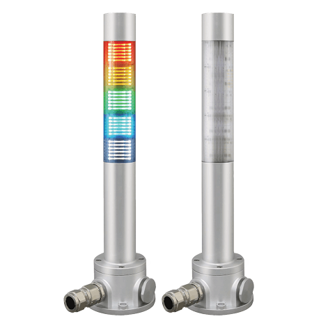 Industriell signaltorn med flerfärgade LED-ljus