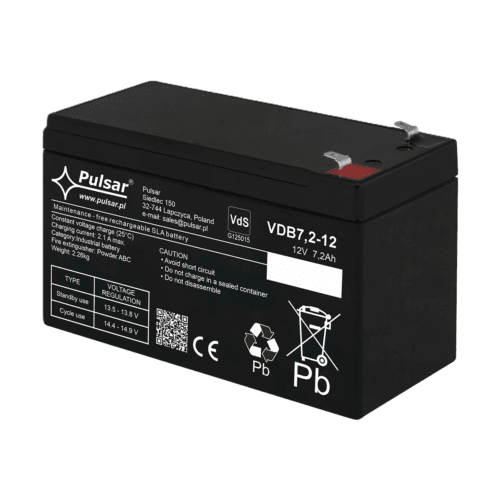 Svart Pulsar-batteri med tekniska specifikationer