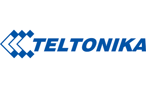 Teltonika-logotyp i blått på vit bakgrund